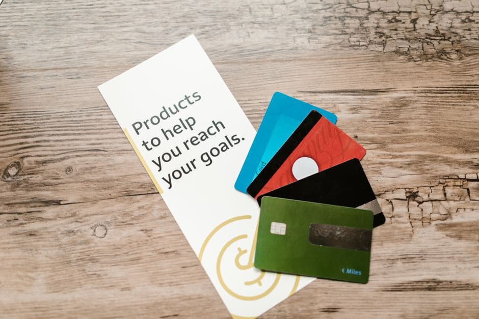 Several cards laid out on a table